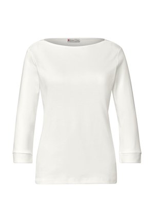 Street One, 3/4-ARM SHIRT MIT U-BOOT-AUSSCHNITT - Long sleeved top - off white