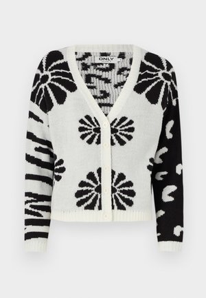 ONLY, ONLMIX BLOCK CARDIGAN - Gilet - cloud dancer