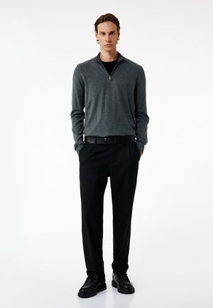 HALF ZIPPERED - Striktrøje - anthracite