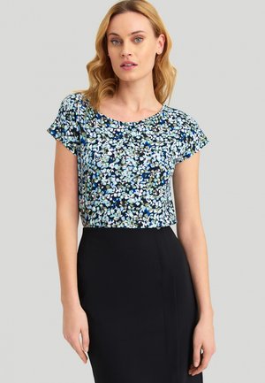 T-shirt z nadrukiem - blue, flowers