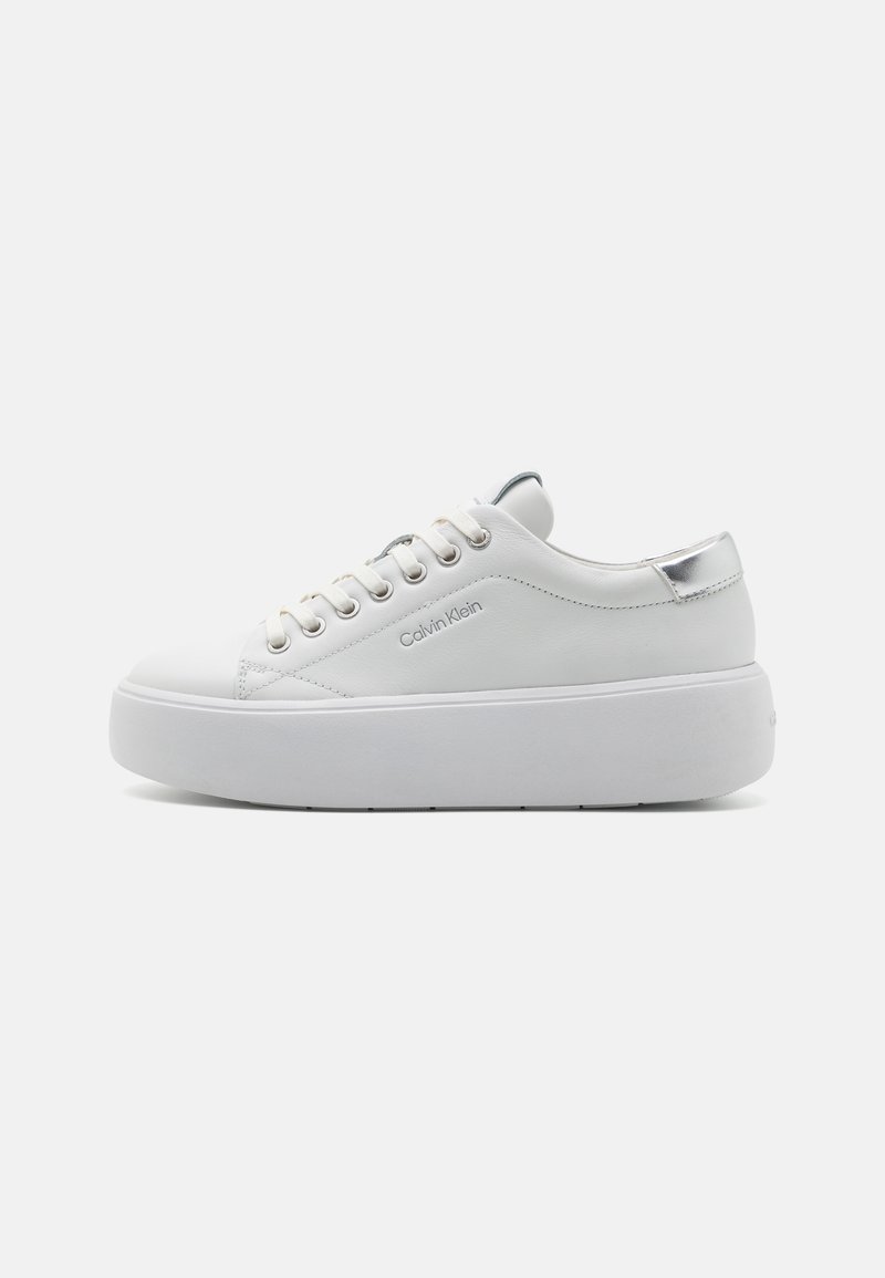 Calvin Klein BUBBLE CUPSOLE LACE UP - Sportbačiai - white/silver