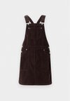SCRIPT DUNGAREES DRESS - Vestito casual - rich brown