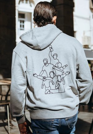 COPA, ENGLAND LEGENDS EMBROIDERY HOODED SWEATER - Hoodie - grey mêlée