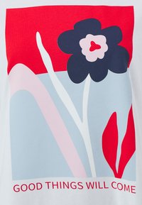 Pieces PCMOLLY O NECK TEE - Potiskana majica - bright white