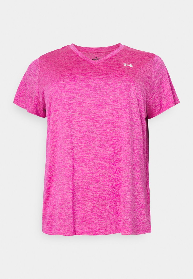 Under Armour - TECH TWIST - Bluză sport - rebel pink/pink elixir/white, Extindeți