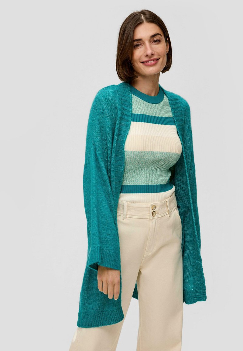 s.Oliver OVERSIZE - Strickjacke - türkis