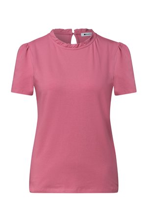 Street One, T-SHIRT MIT RUNDHALS UND RÜSCHENDETAILS - T-shirt basique - blush berry