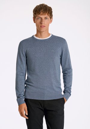 MELANGE ROUND NECK  - Strickpullover - blue blend