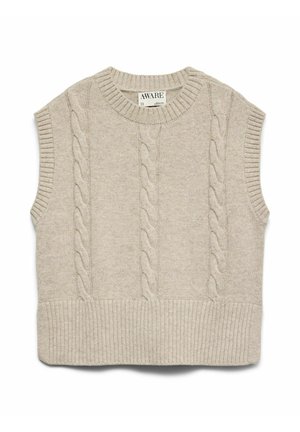Vero Moda, KNITTED VEST AWCATALINA KNIT WAISTCOAT - T-shirt basique - sand