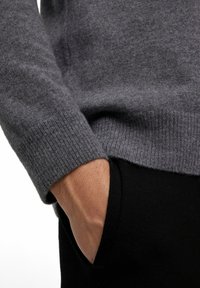 FALKE BASIC LAMBSWOOL HALF-ZIP - Maglione - dark grey