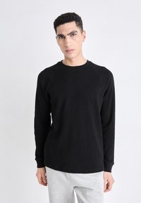 GAP WAFFLE CREW - Hosszú ujjú felső - black