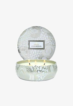 Voluspa VOLUSPA 3-WICK CANDLE DECORATIVE TIN SPARKLING CUVÉE 340G - Doftljus - silver