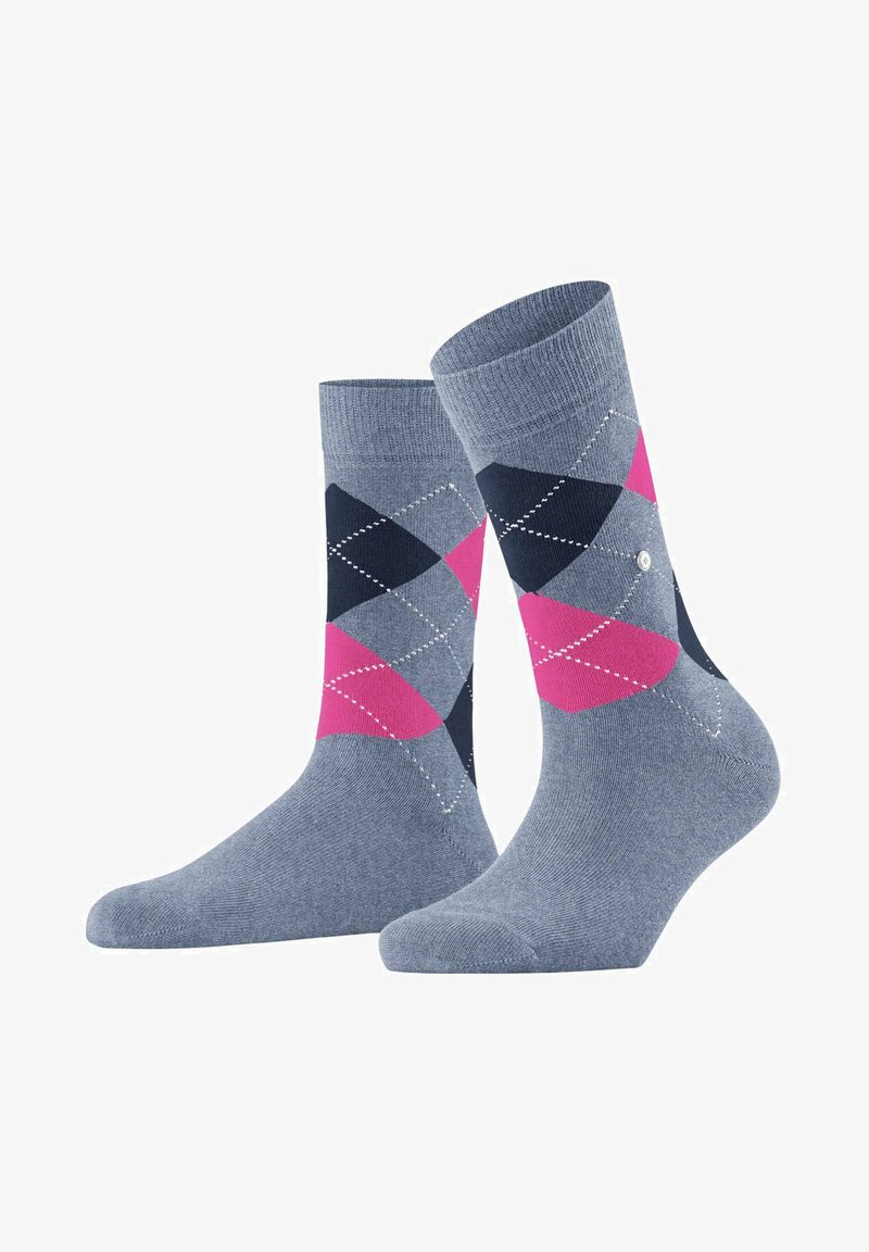 Burlington QUEEN - Chaussettes - blaugrau/pink/dunkelblau