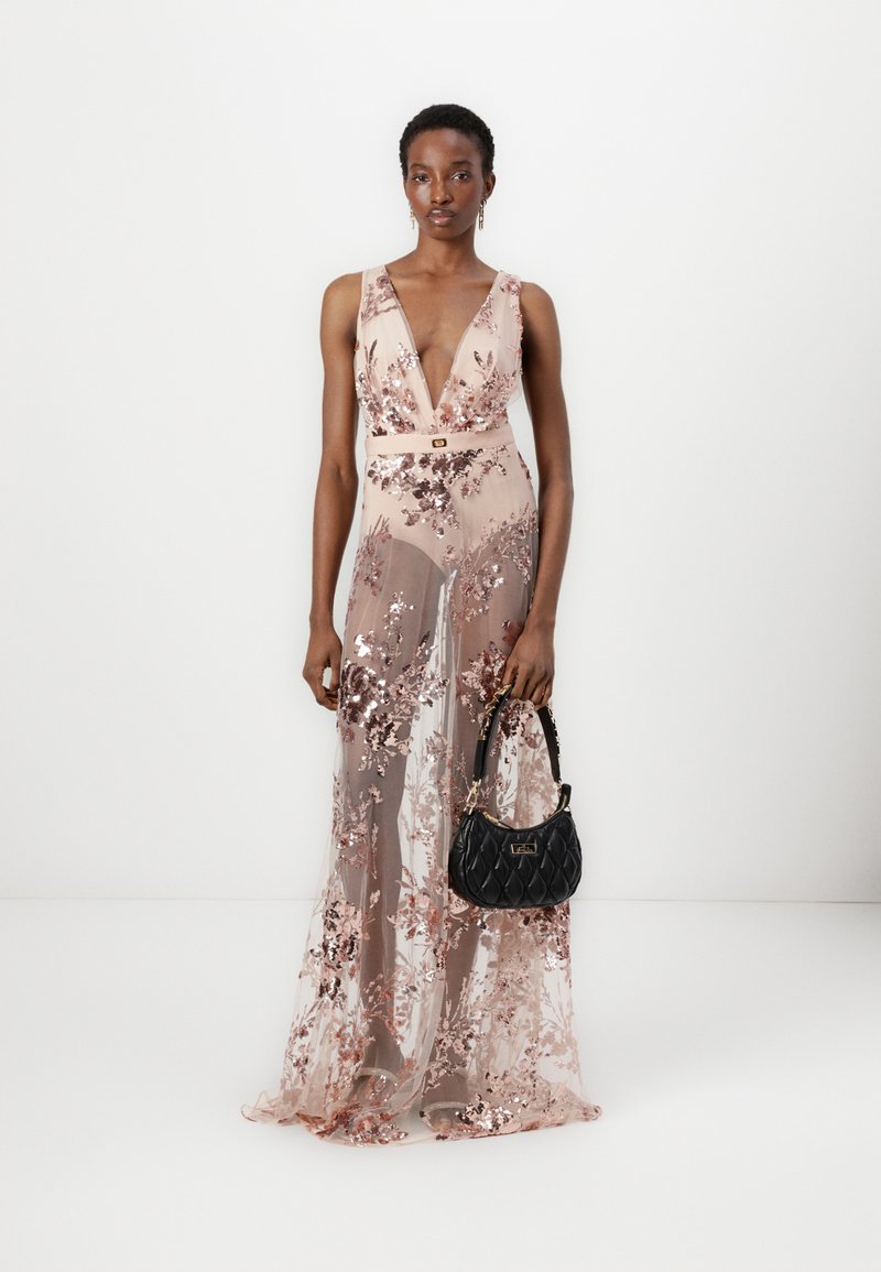 elisabetta franchi pink dress Elisabetta Franchi - Long Model with Bodice - Pink - Dress - Made in Italy  - Luxury Exclusive Collection