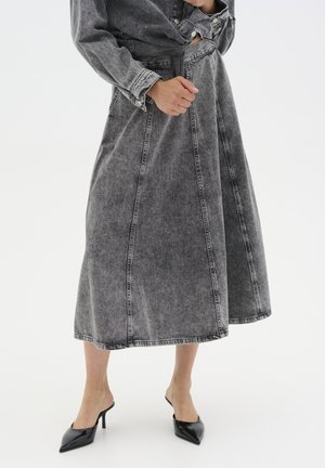 MALO - A-lõikeline seelik - medium grey retro wash