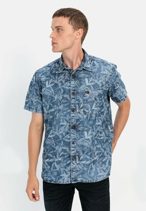 KURZARM MIT ALLOVER-PRINT - Hemd - elemental blue