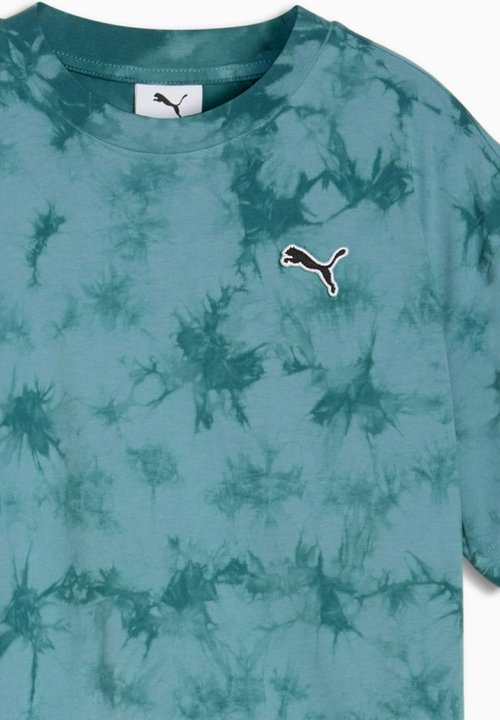 PUMA ESSENTIALS RELAXED TIE DYE - Print T-shirt - emerald ice — photo 3