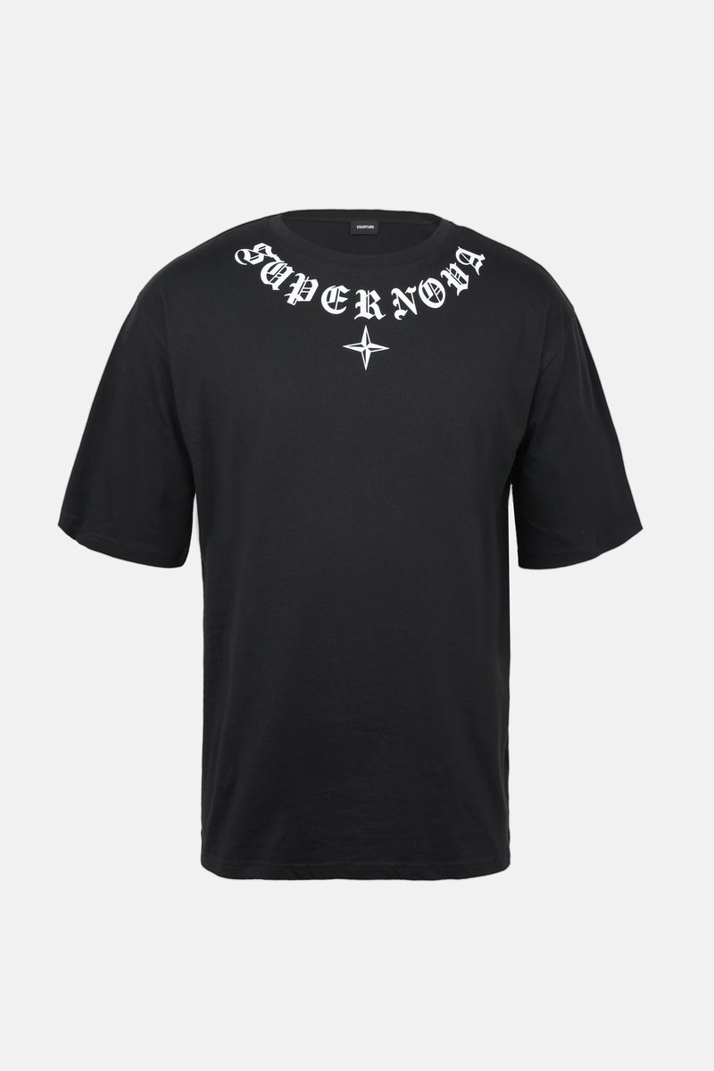 YOURTURN T-shirt print zwart