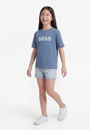 BOSS Kidswear KID TEEN SHORT SLEEVES TEE UNISEX - Potiskana majica - bleu