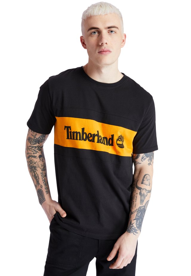 CUT AND SEW TEE - T-shirt con stampa - black