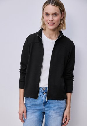 Street One LANGARM JACKE MIT TURTLE NECK - Kardigan - black