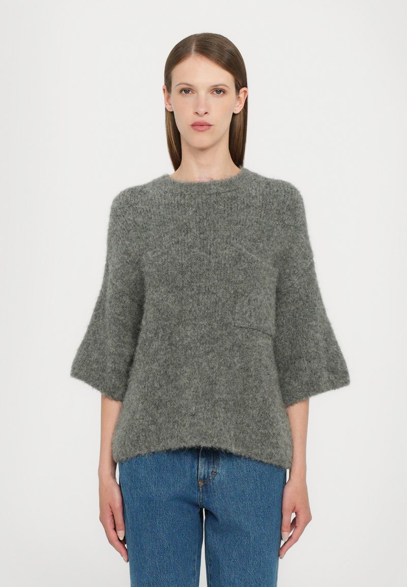 CLOSED CREW SHORT SLEEVE - Strickpullover - dark grey