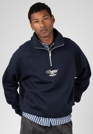 PROHIBITED, COLLEGE DAYS QUARTER ZIP UNISEX - Sweatshirt - deep blue