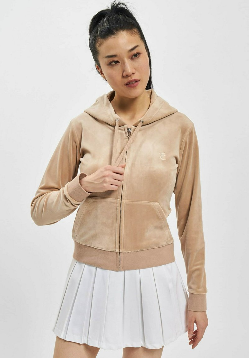 Juicy Couture ROBERTSON CLASSIC - Mikina so zipsom - brown