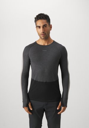 MERINO ZONEKNIT 260 LS CREWE - Camiseta de manga larga - black