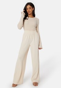Bubbleroom SMOCK WAIST TROUSERS - Broek - tan
