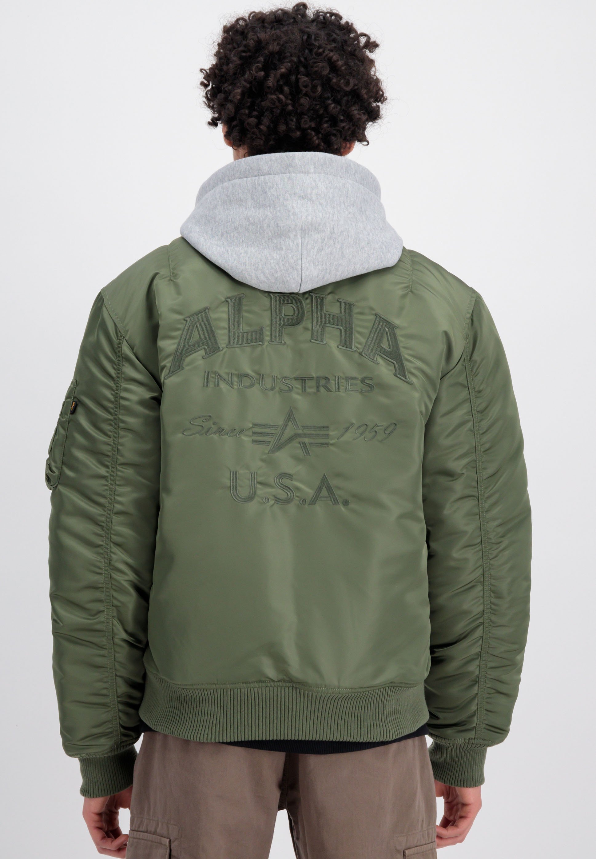 Alpha Industries FLIGHT MA ZH BACK EMB - Winter jacket - sage