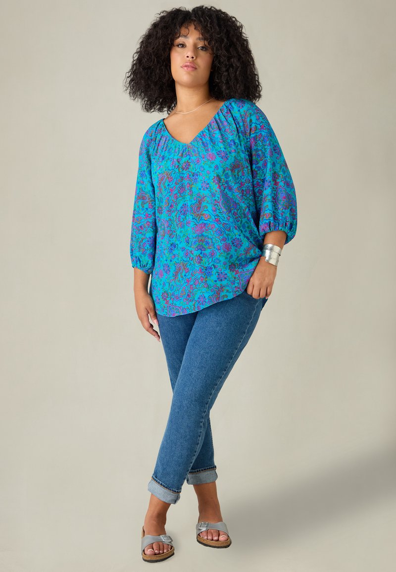 Live Unlimited London PAISLEY GATHERED - Camicetta - blue