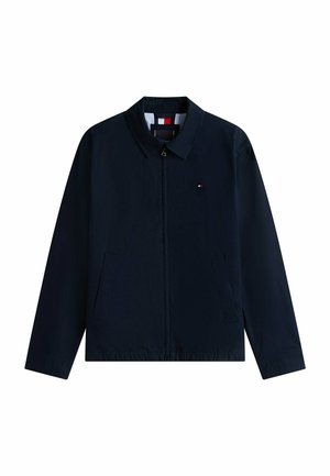Tommy Hilfiger, TOMMY HILFIGER LIGHTWEIGHT FLAG EMBROIDERY ZIP-THRU IVY JACKET - Jas - navy blue