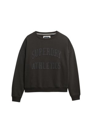 Superdry ESSENTIALS TONAL APPLIQUE CREW - Sweatshirt - charcoal