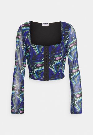 Noisy May NMLESLEY CORSET BELL - T-shirt print - deep blue