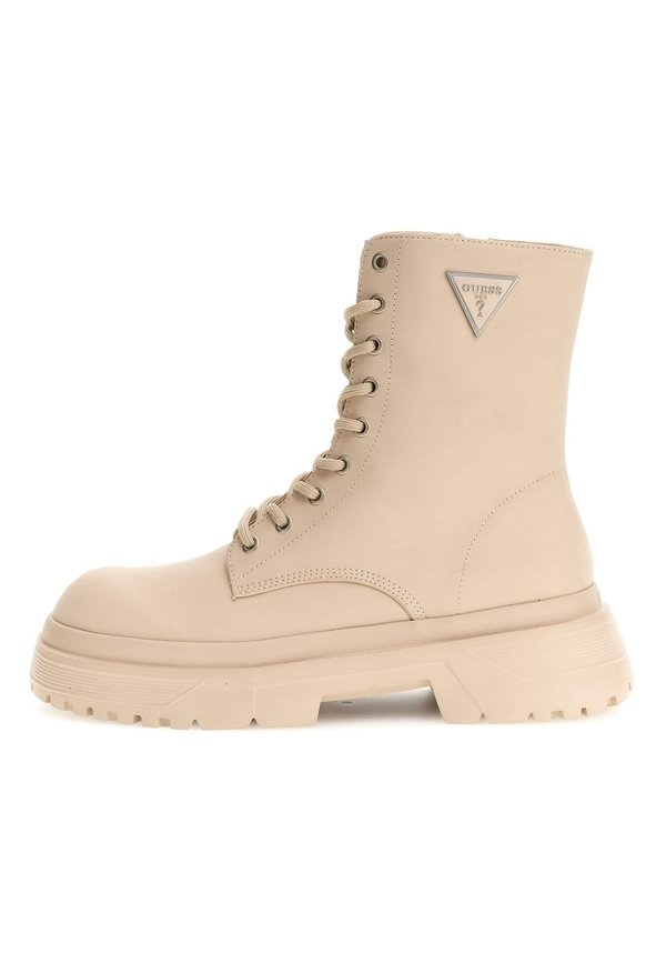 PAMYA LOGO DREIECK - Schnürstiefelette - beige