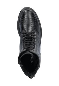 Nelson Enkellaarsjes met plateauzool - zwart