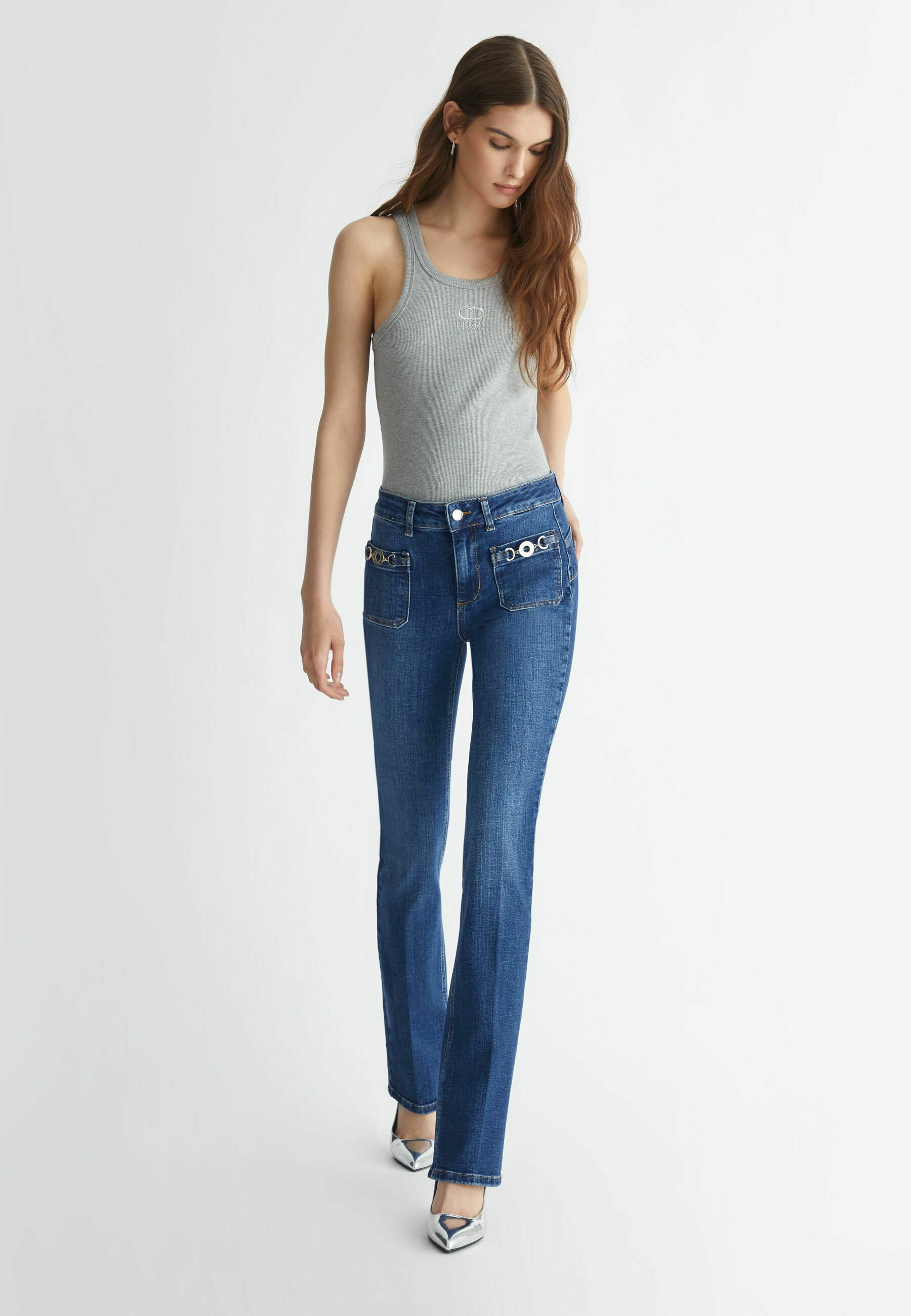 パンツ LIU JO BOOTCUT JEANS High-rise bootcut jeans colour light blue denim | Liu Jo