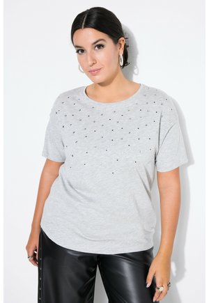 Triko s potiskem - mottled grey