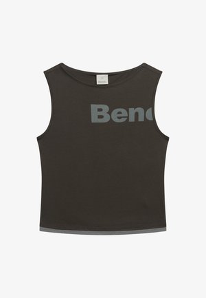 Bench, BENCH X SUPERDRY & CO BENCH FITTED LAYER TANK VEST - Top - black olive moonmist