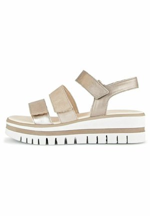 Sandalen met sleehak - desert kombi