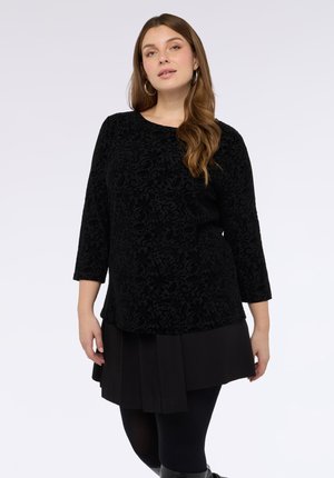 CON STAMPA IN RILIEVO - Bluse - nero