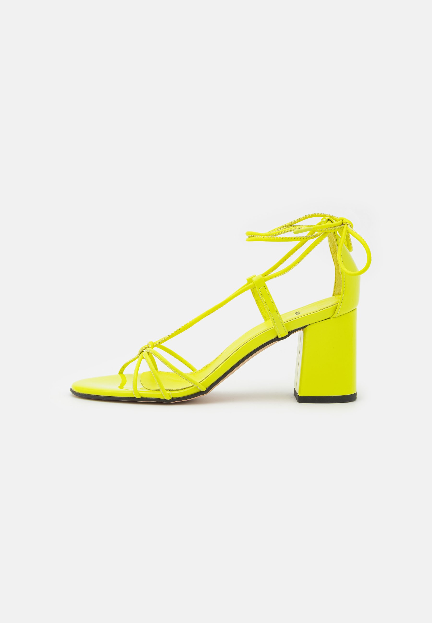 bright yellow block heels