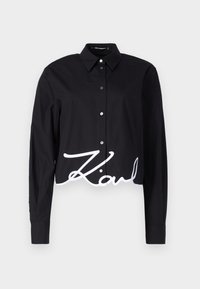 Button-down blouse - black