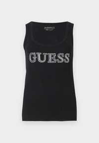 EMBELLISHED LOGO TANK - Linne - jet black