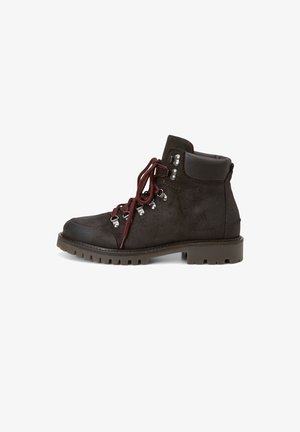 Marc O'Polo, MARC O'POLO SCHNÜRSTIEFEL MODEL ARMIN AUS WEICHEM VELOURSLEDER - Schnürstiefelette - coffee brown
