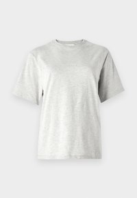 SLFLISA HANKIE O NECK TEE - Osnovna majica kratkih rukava - light grey melange
