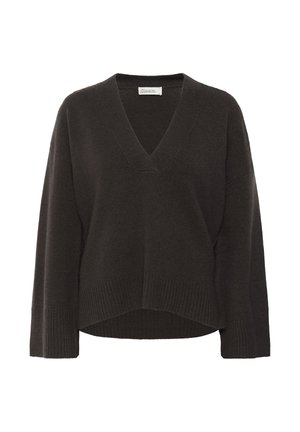 My Essential Wardrobe HUXI V-NECK - Jumper - espresso