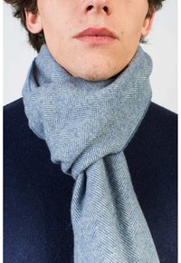 Dalle Piane Cashmere HERRINGBONE - Sjal / Tørklæder - cielo