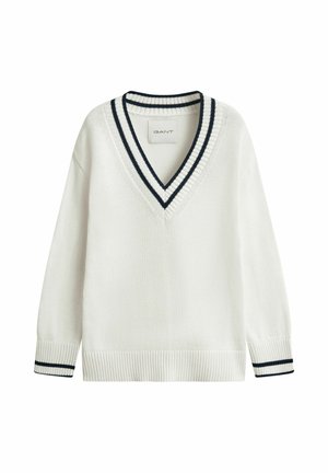 GANT, V-NECK - Maglione - eggshell